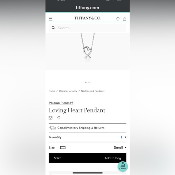 #150 TIFFANY LOVE NECKLACE - Picture 5 of 5